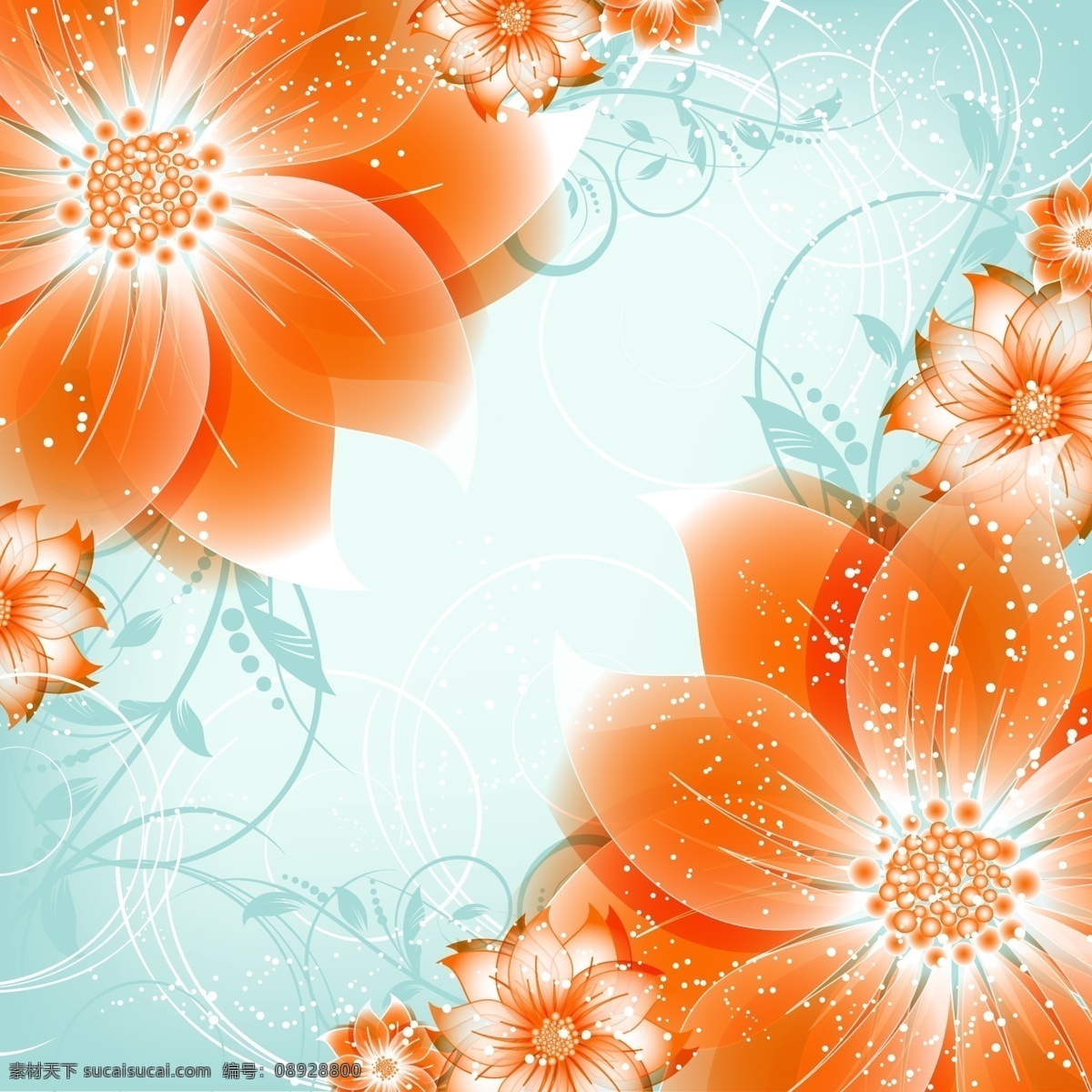 绚丽 花卉 边框 矢量 花朵 植物 鲜花 花藤 花蔓 藤蔓 光晕 星光 装饰 卡片 插画 背景 海报 画册 矢量植物 生物世界 花草