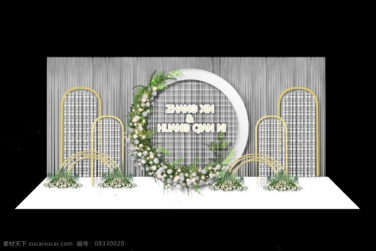 高级 灰 迎宾 区 效果图 白色婚礼 灰色婚礼 灰色迎宾区 高级灰 清新迎宾区