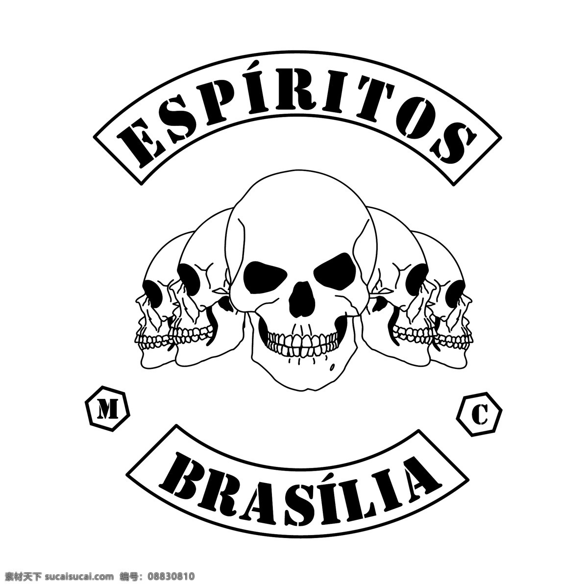 巴西利亚 espiritos mc 矢量图 其他矢量图