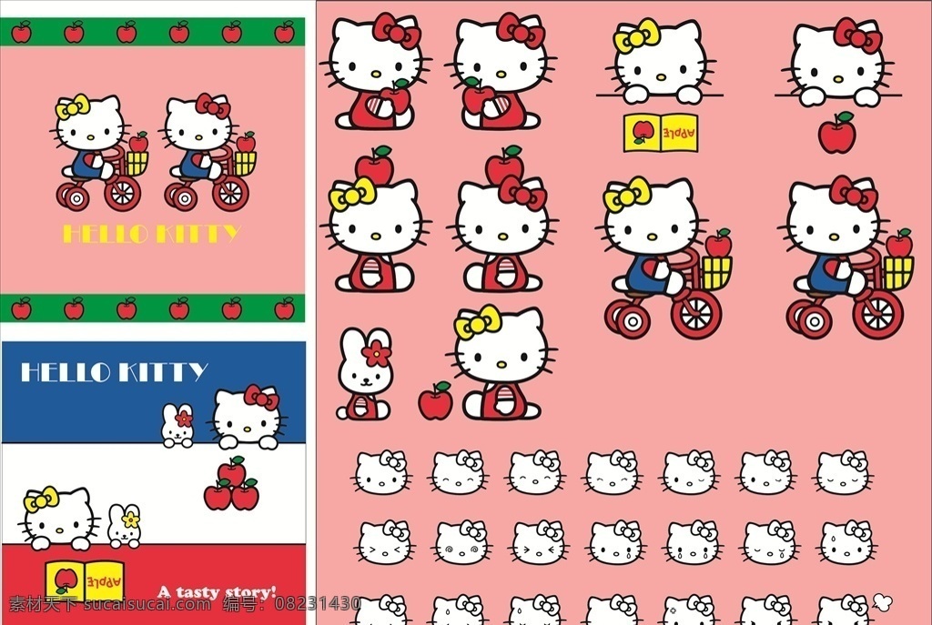 hellokitty 猫 矢量 hello猫 kitty 可爱猫 猫咪 卡通猫咪 动漫动画 动漫人物