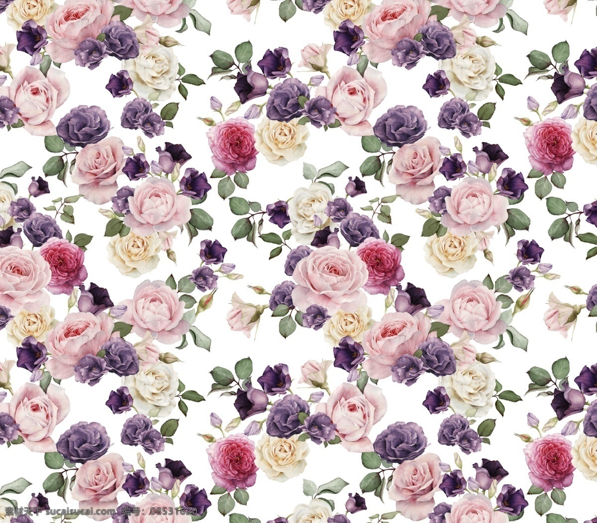 水彩 花 玫瑰 印花 数码 花朵 服装设计