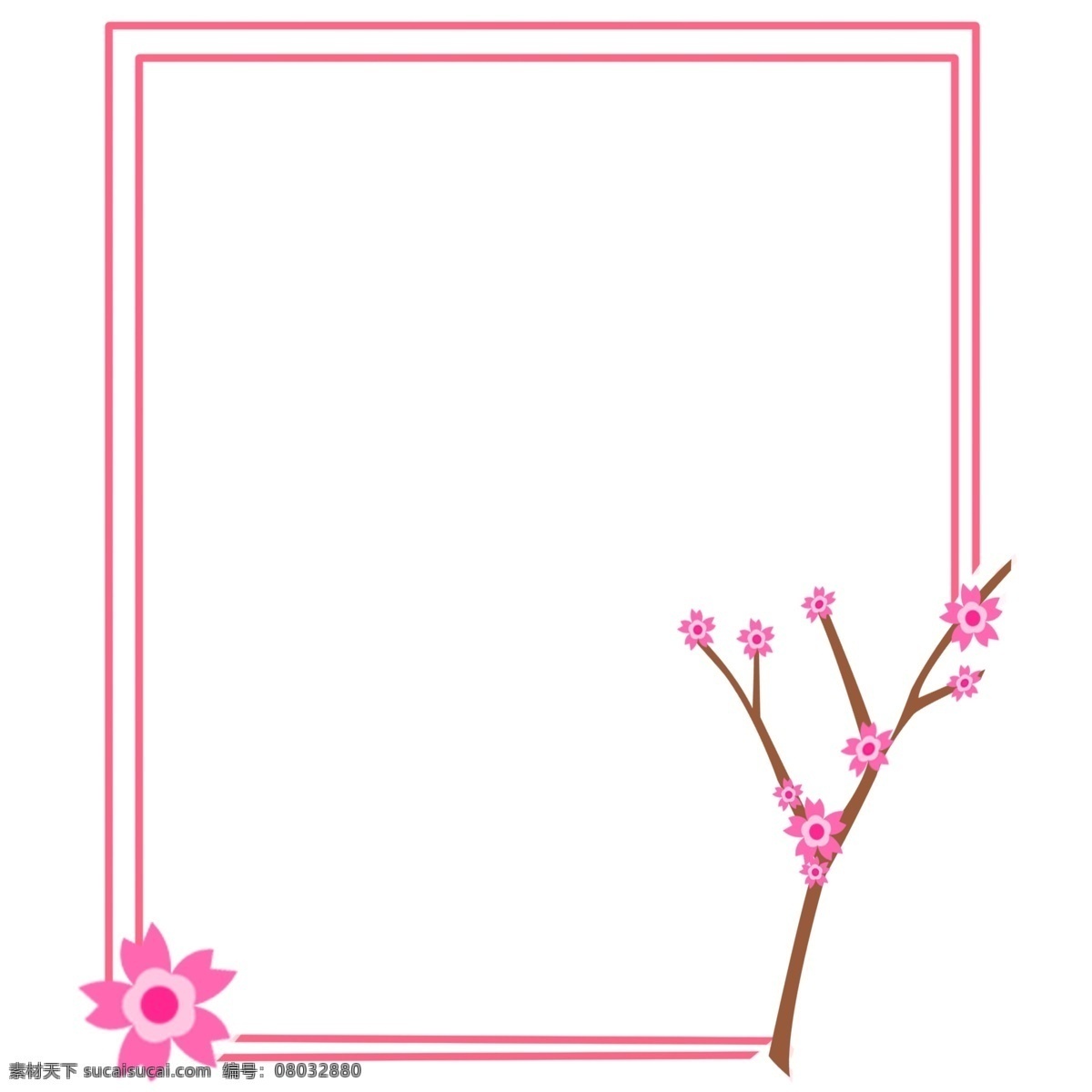 2019 年 实用 樱花 装饰 边框 格式 2019年 樱花边框 樱花装饰 实用边框 樱花实用边框 简洁 粉色 红色 边框装饰