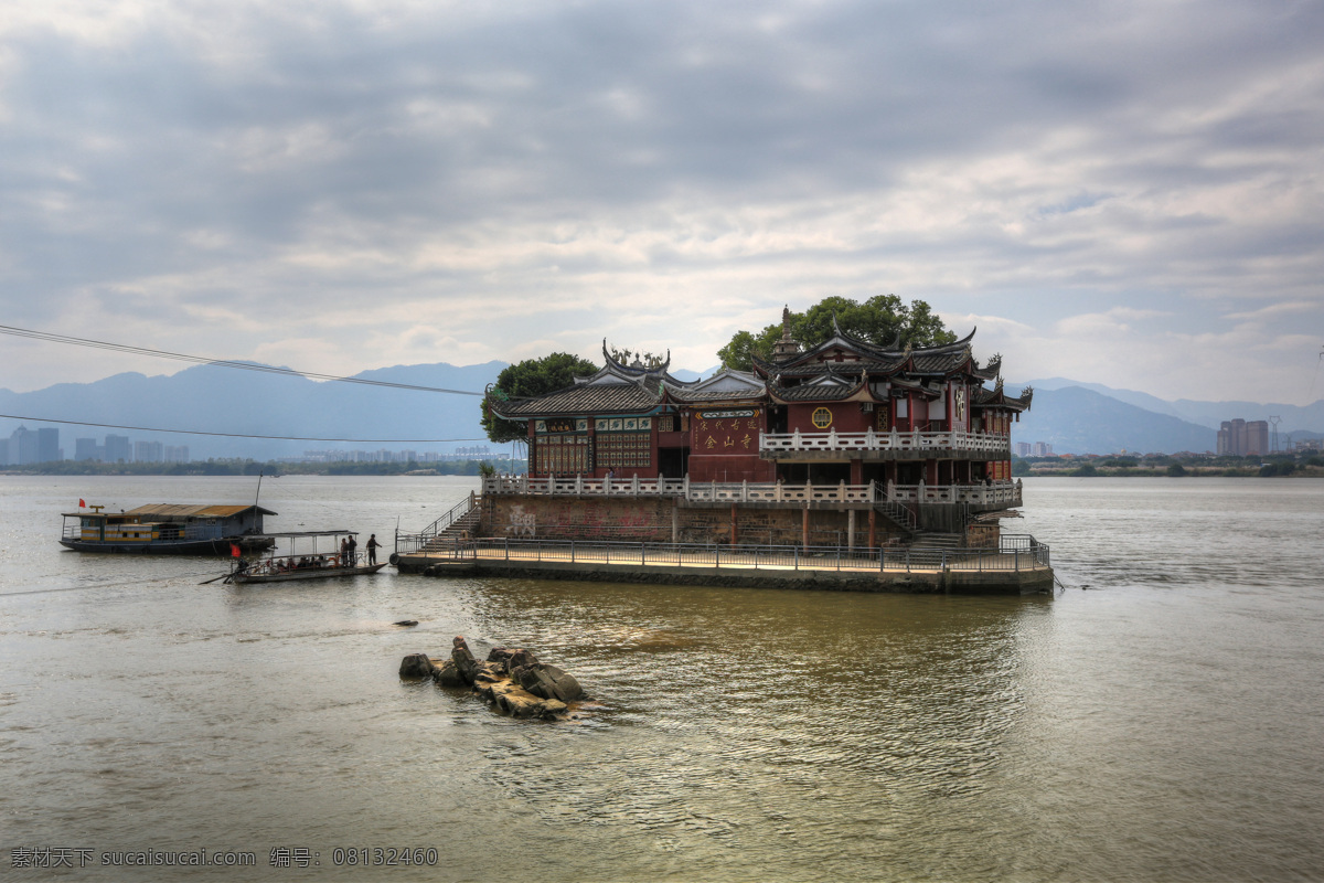 金山寺 福建省 福州市 福州摄影 水中寺 殿堂 湖水 水面 古建筑 傍晚 闽江 寺庙 水中建筑 小金山寺 自助游 国内旅游 旅游摄影 福州金山寺