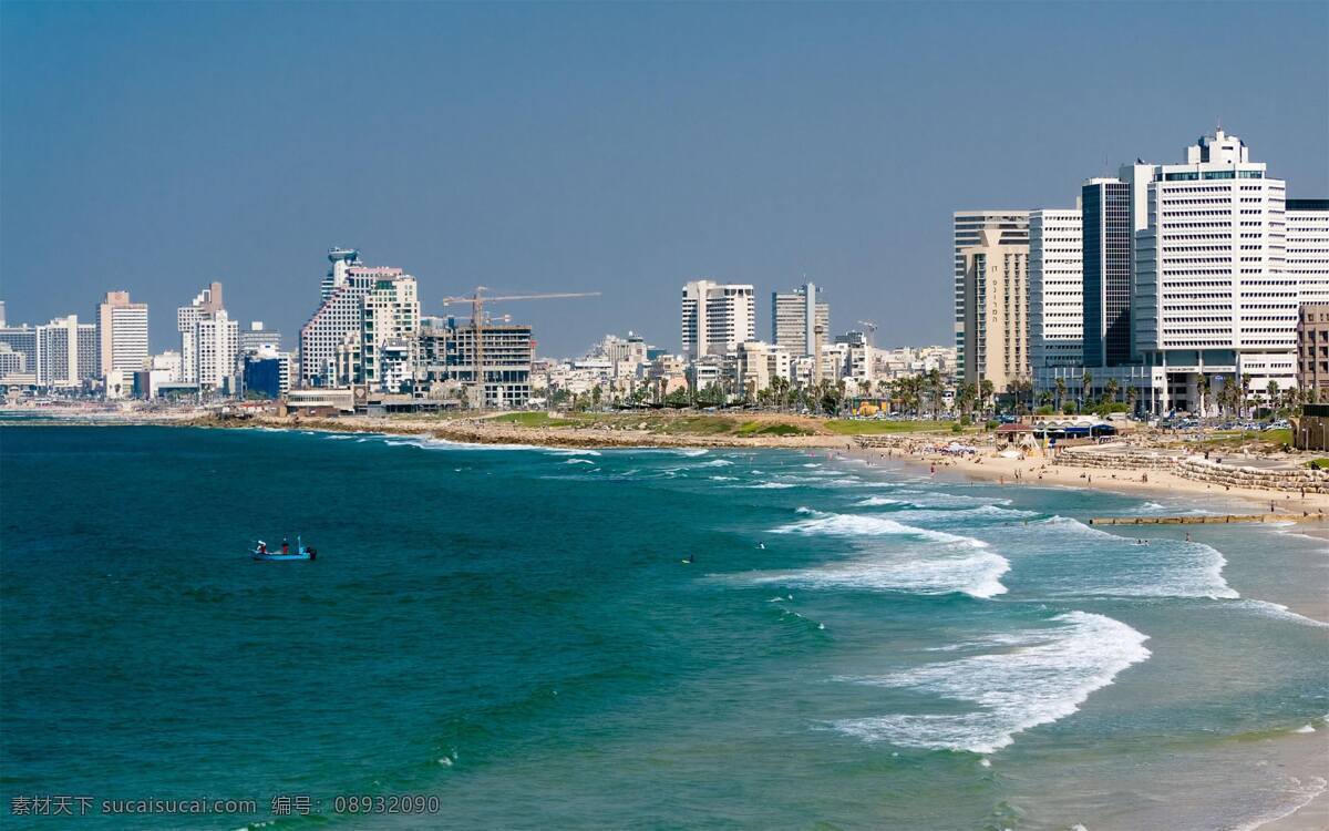 城市景观 高楼大厦 国外旅游 海景房 海面 海滩 蓝天 旅游摄影 特拉維夫 白浪 沙滩 露天游泳场 泳者 各种建筑 以色列 旅游风光摄影 畅游世界 旅游篇 风景 生活 旅游餐饮