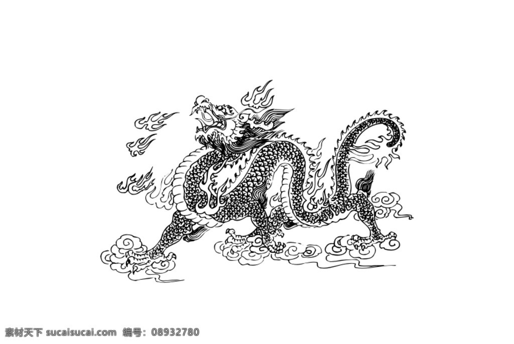 龙 龙纹样 龙图案 传统纹样 底纹 云龙 雕刻图案 底纹边框 花边花纹