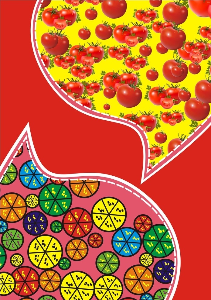 彩色背景 番茄背景 柠檬背景 番茄素材 柠檬素材 番茄 柠檬 餐饮dm单 食品背景图 水果背景素材 海报 dm宣传单