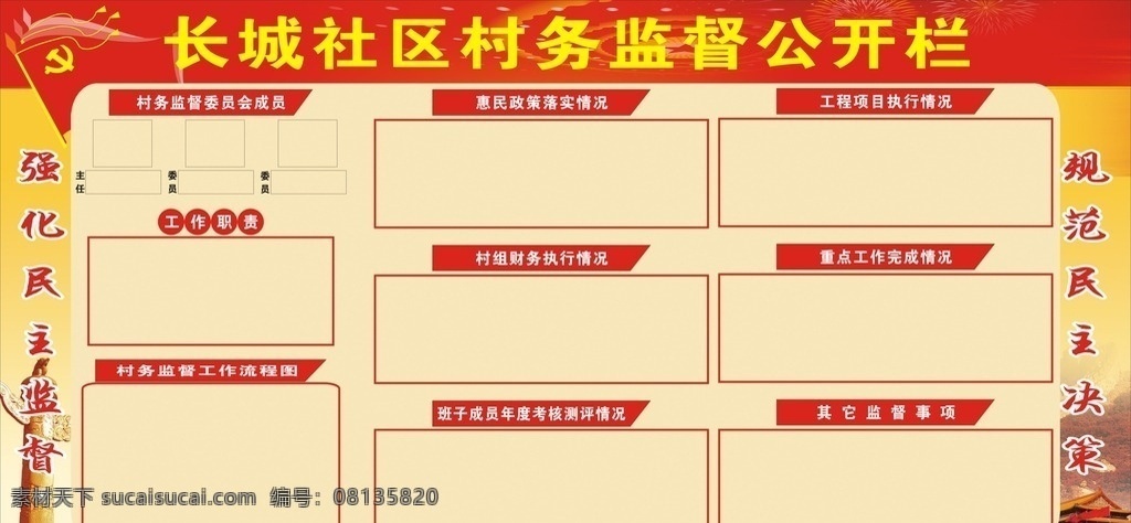 村务监督委员 监督委员会 村务公开版 村务公开栏 村务公开 政务公开