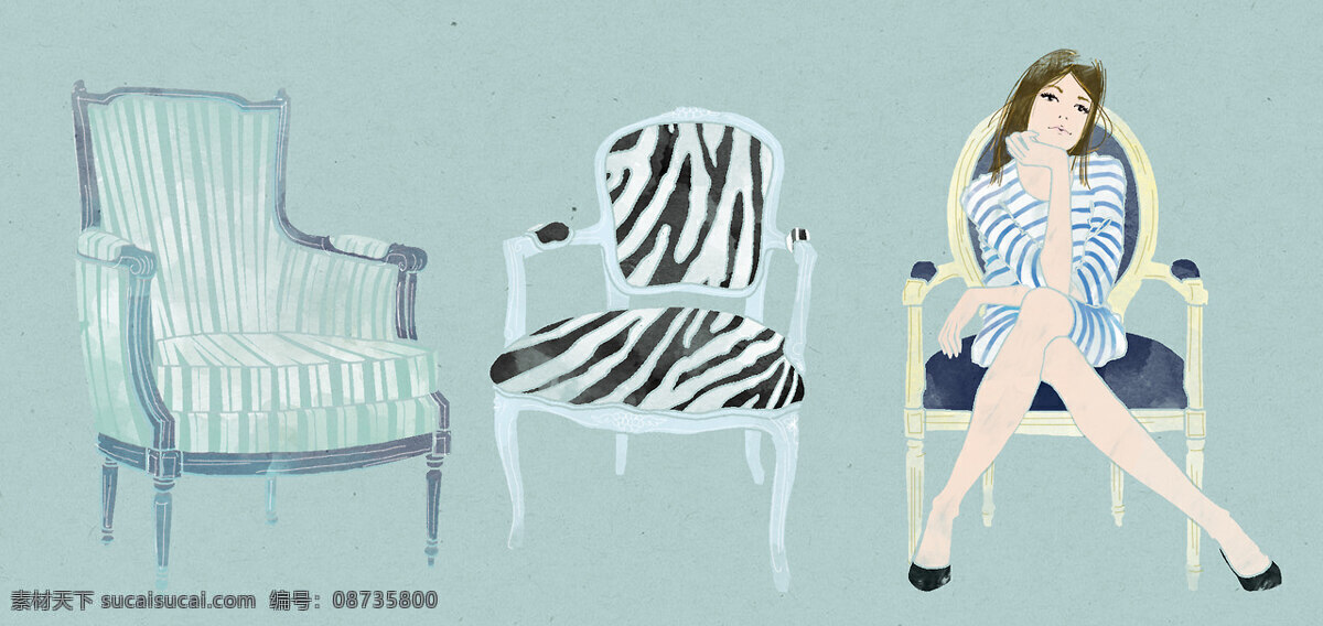 休闲椅子 凳子 椅子 时尚 沙发 坐椅 凳子图处下载 女人