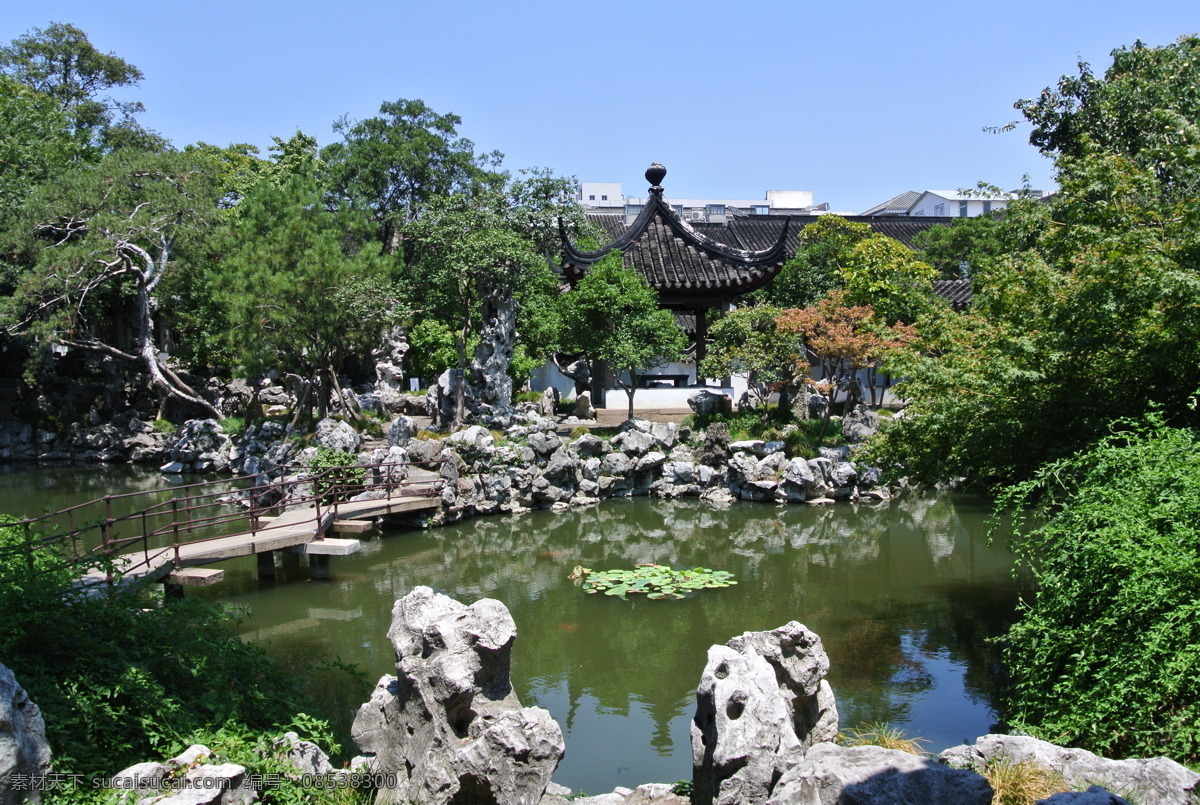 苏州园林 庭院 流水 假山 美景 意境 园林建筑 建筑园林