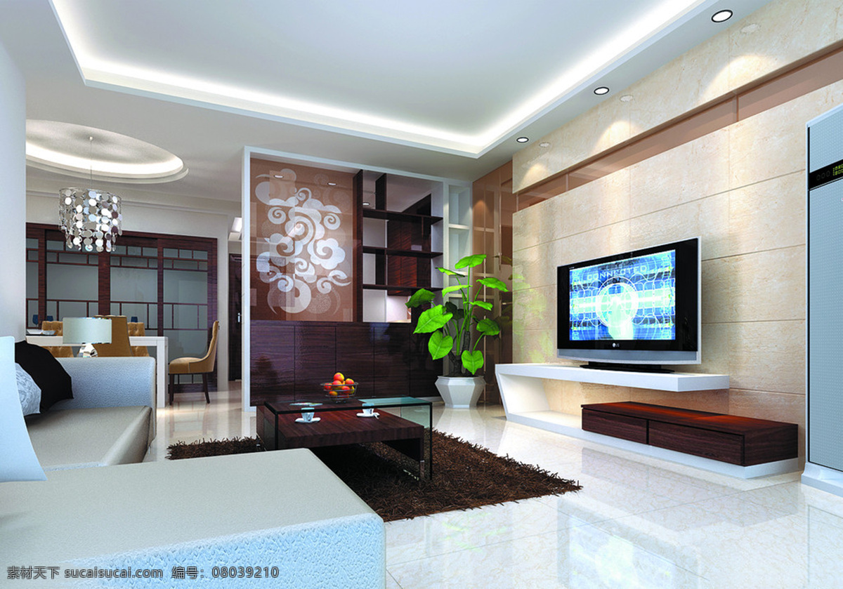 时尚 客厅 3d效果图 灯具模型 沙发茶几 时尚家居 室内设计 客厅模型 家居装饰素材