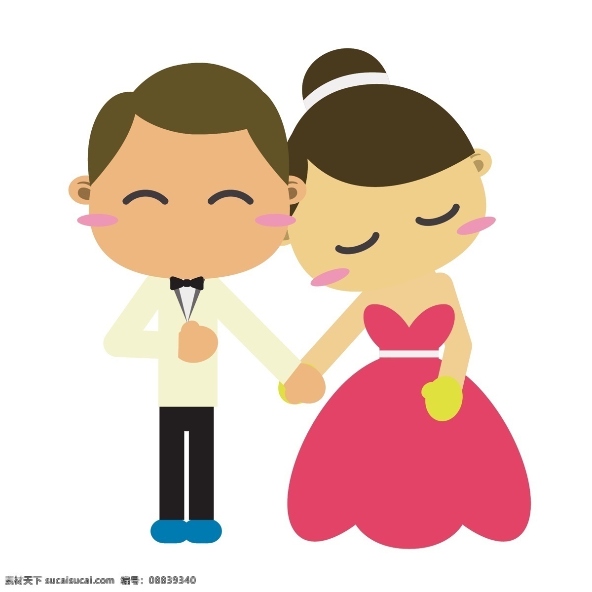 卡通 甜蜜 夫妻 矢量 新娘 新郎 夫妇 新婚 新婚夫妇 卡通夫妇 卡通新娘 卡通新郎 结婚 结婚的夫妇 浪漫夫妻