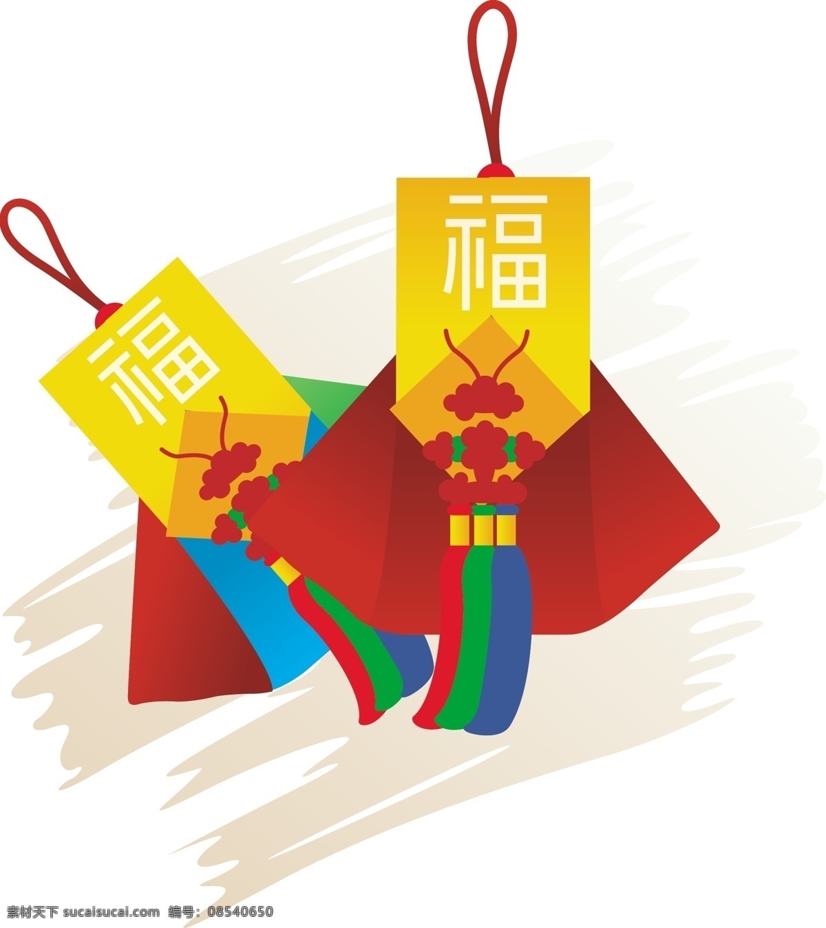 福 坠 春节 节日素材 矢量图库 福坠 其他节日