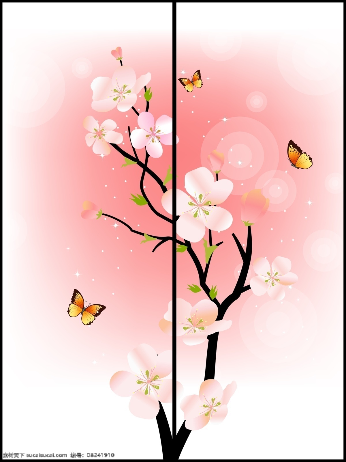移门免费下载 背景 底纹 广告设计模板 蝴蝶 梅花 梦幻 移门 移门图案 源文件 家居装饰素材