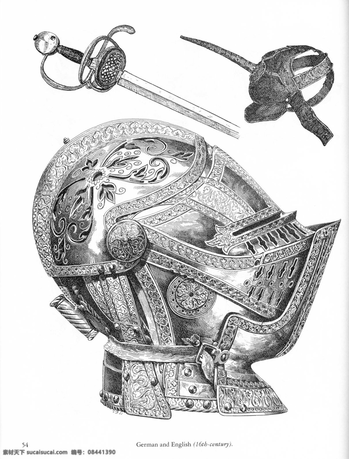 欧洲 古代 兵器 盔甲 欧洲古代兵器 骑士 头盔 文化艺术 传统文化 设计图库