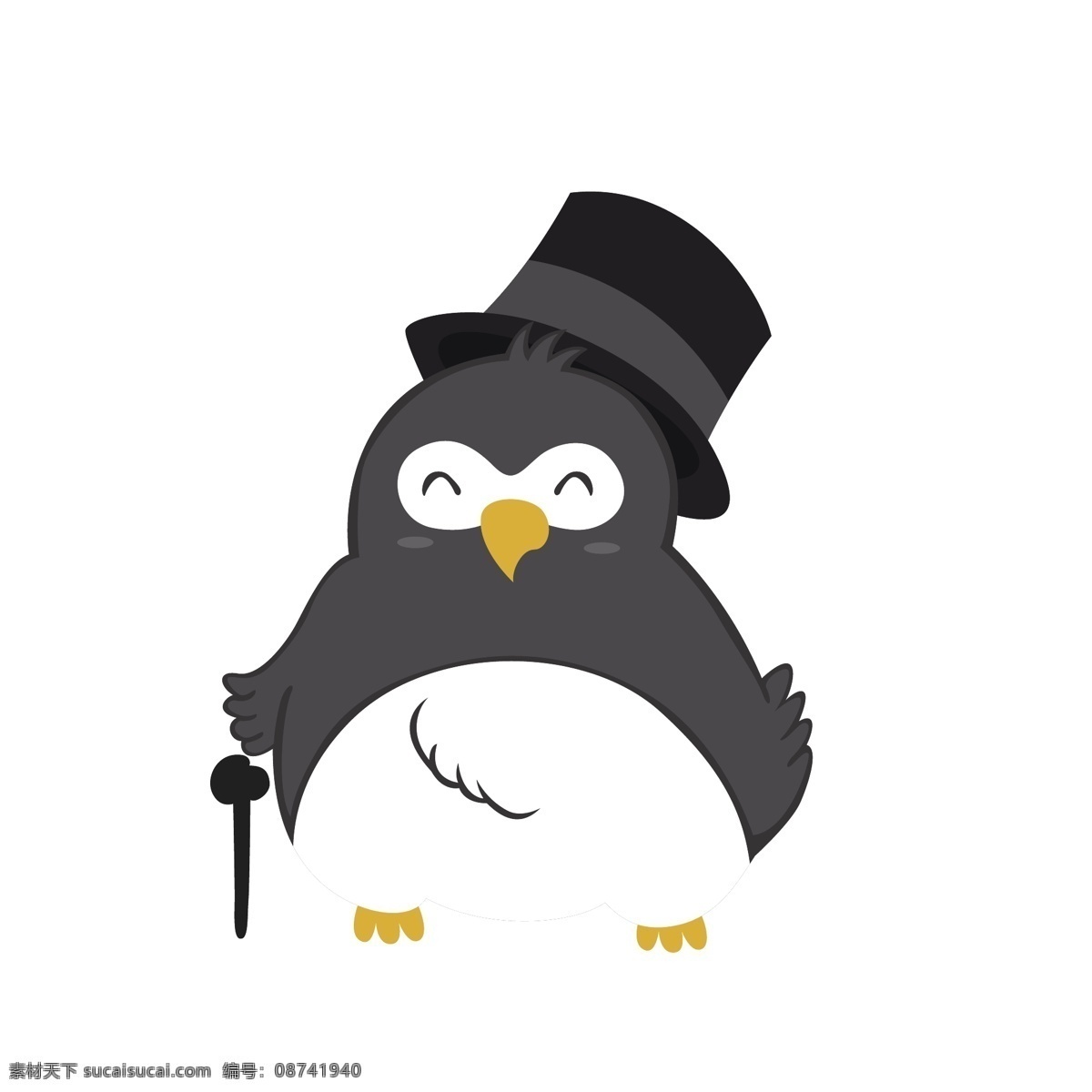 戴帽子 企鹅 矢量 帽子 帽子企鹅 魔术帽 卡通 卡通动物 可爱 可爱动物 可爱企鹅 卡通企鹅