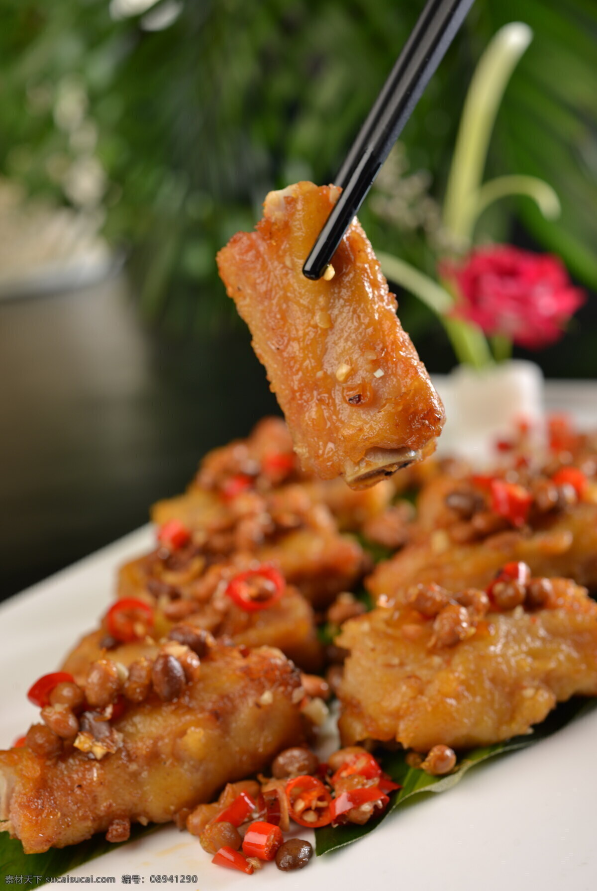 腊八豆烤排骨 腊八豆 排骨 烤 猪排 焗烤 餐饮美食 传统美食