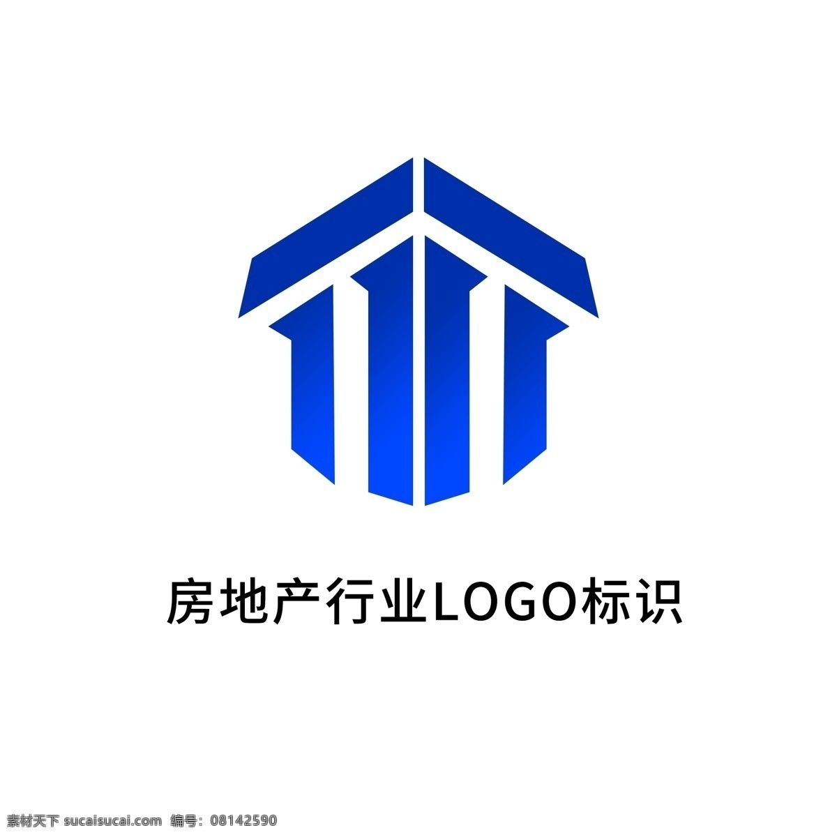 简约 建筑 行业 logo 标识 大气 房地产