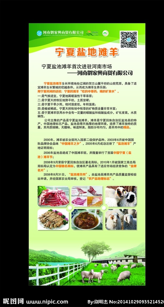 滩羊展架 羊肉 滩羊 宁夏 特产 草原 食品