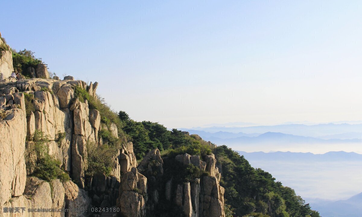 泰山 风景 景物 山 云海 眺望 旅游摄影 自然风景