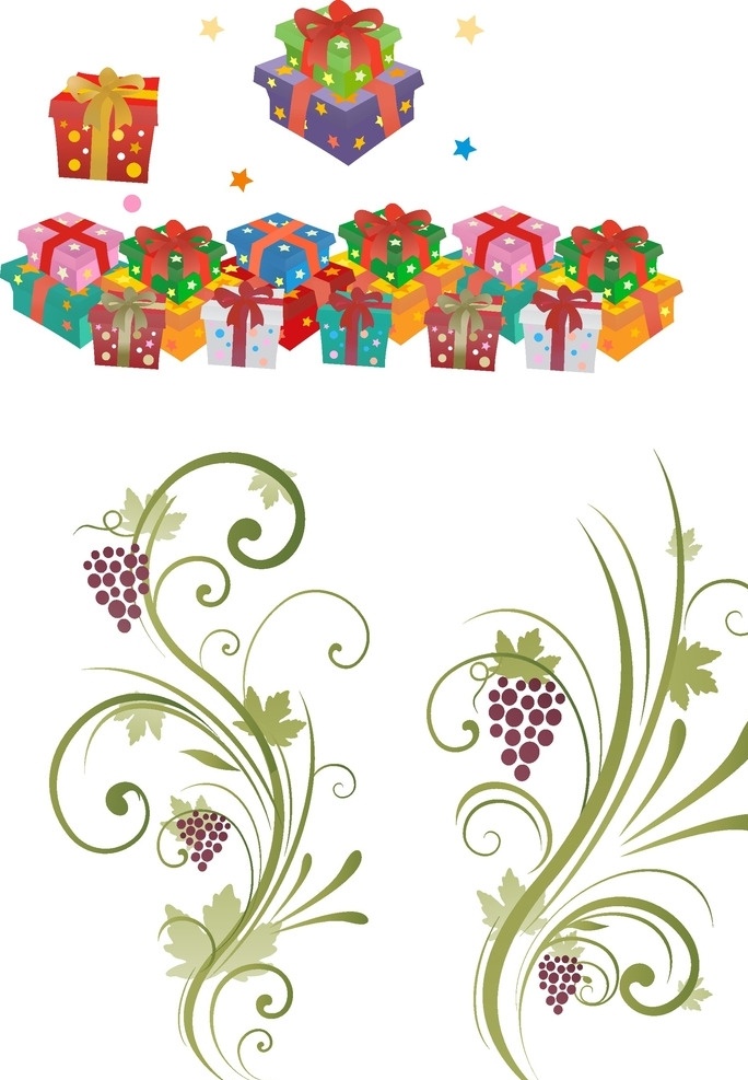 葡萄藤 鲜花 藤 绿色花藤 绿色 花藤 鲜花花藤 节日素材 藤花 藤条 花朵 矢量 植物花草 花 草 蝴蝶 背 精美 绿色藤类植物 藤蔓 植物 绿叶 叶子 动感 线条 春天 花纹 花边 矢量素材 礼物 矢量礼物 礼品 新年礼物 圣诞礼物 生日礼物 一堆礼物 礼物素材 底纹边框 花边花纹