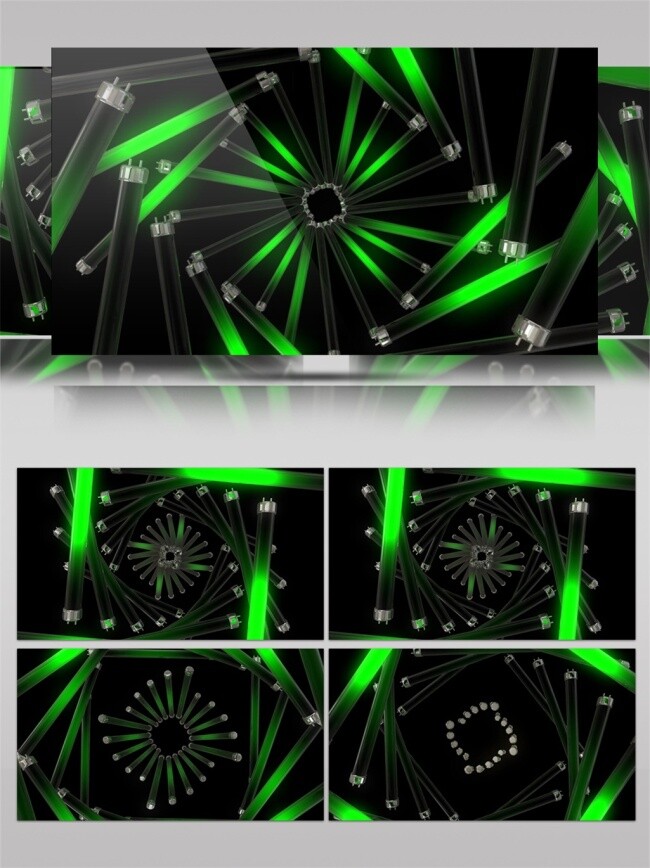 绿色 旋涡 光束 动态 视频 星际 机械 高清素材 唯美素材 光景素材