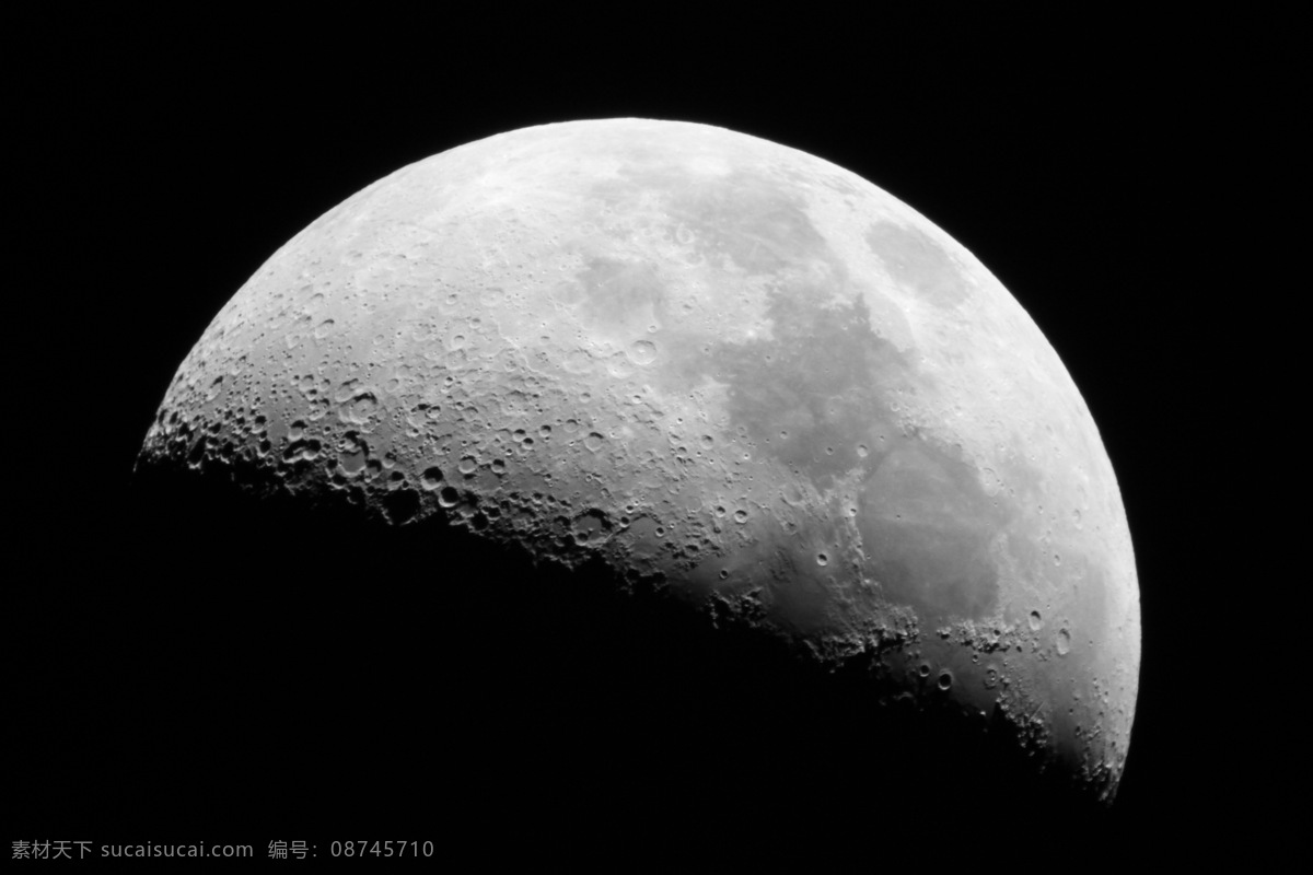 月球 月亮 月 夜空 半月 自然风光 自然景观