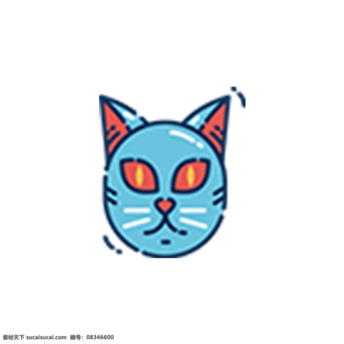 蓝色 猫咪 免 抠 图 卡通猫咪 猫咪图标 ui应用图标 电脑图标 卡通图案 卡通插画 网页图标 免抠图