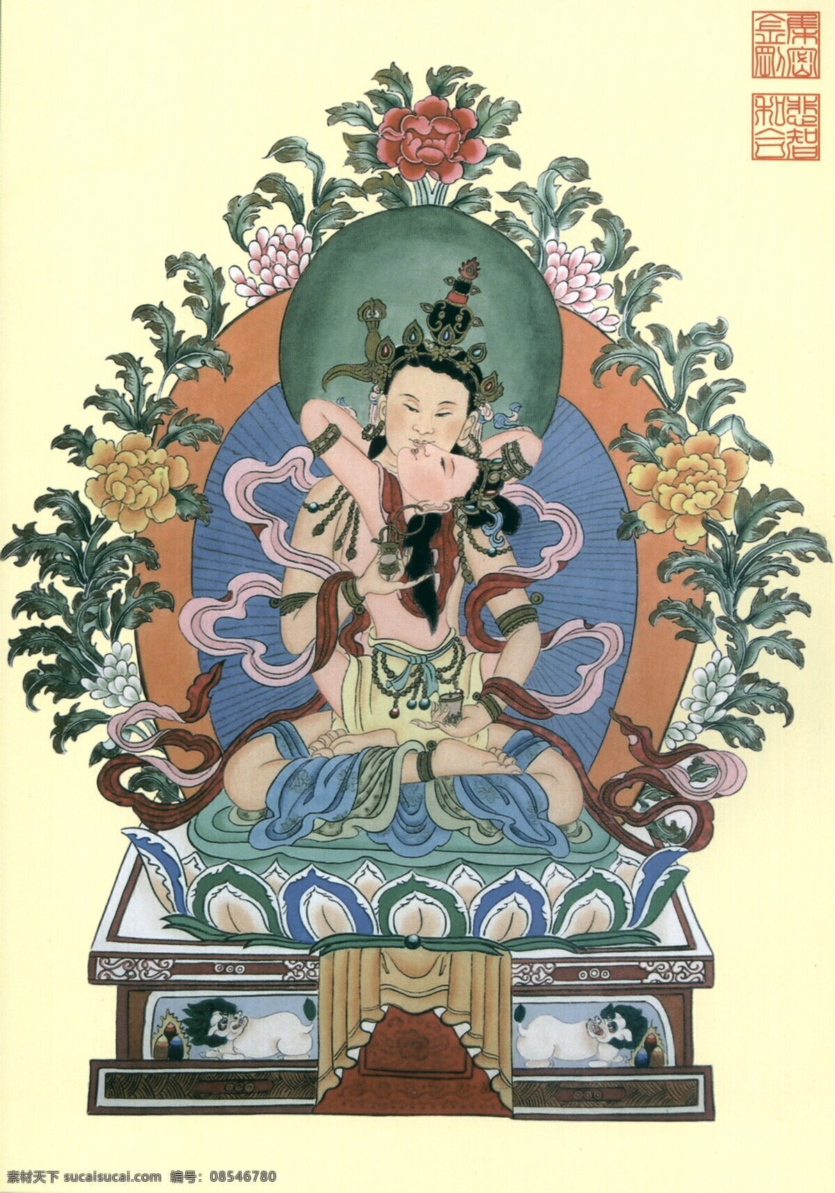 集密金刚 金刚 藏传佛教 宗教信仰 宗教艺术 唐卡 文化艺术