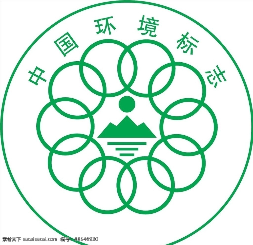 中国环境标志 中国 环境 标志 标识 矢量 pdf
