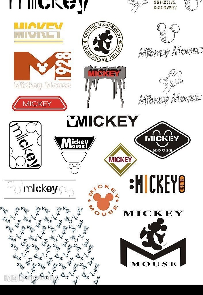 专辑 迪士尼 米老鼠 唐老鸭 可爱 卡通 形象 米奇 mickey mouse donald duck 生物世界 其他生物 矢量图库