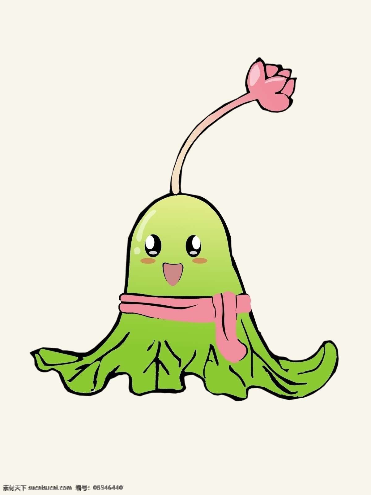 荷花 卡通 形象 拟人 卡通形象 手绘 剪贴画 可爱 鬼畜 荷叶