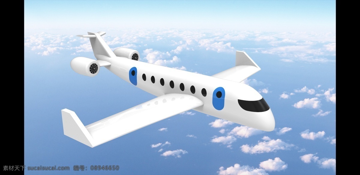 私人 飞机 私人飞机 3d模型素材 建筑模型