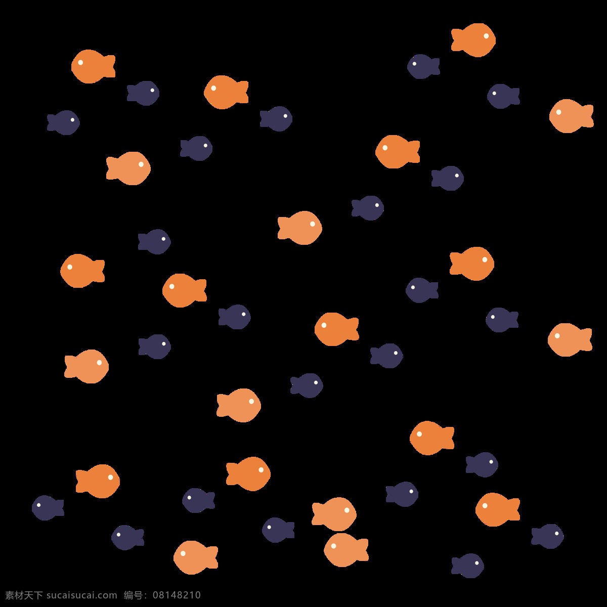 漂浮 元素 可爱 小鱼 动物 卡通 手绘卡通 卡通小鱼 漂浮小鱼