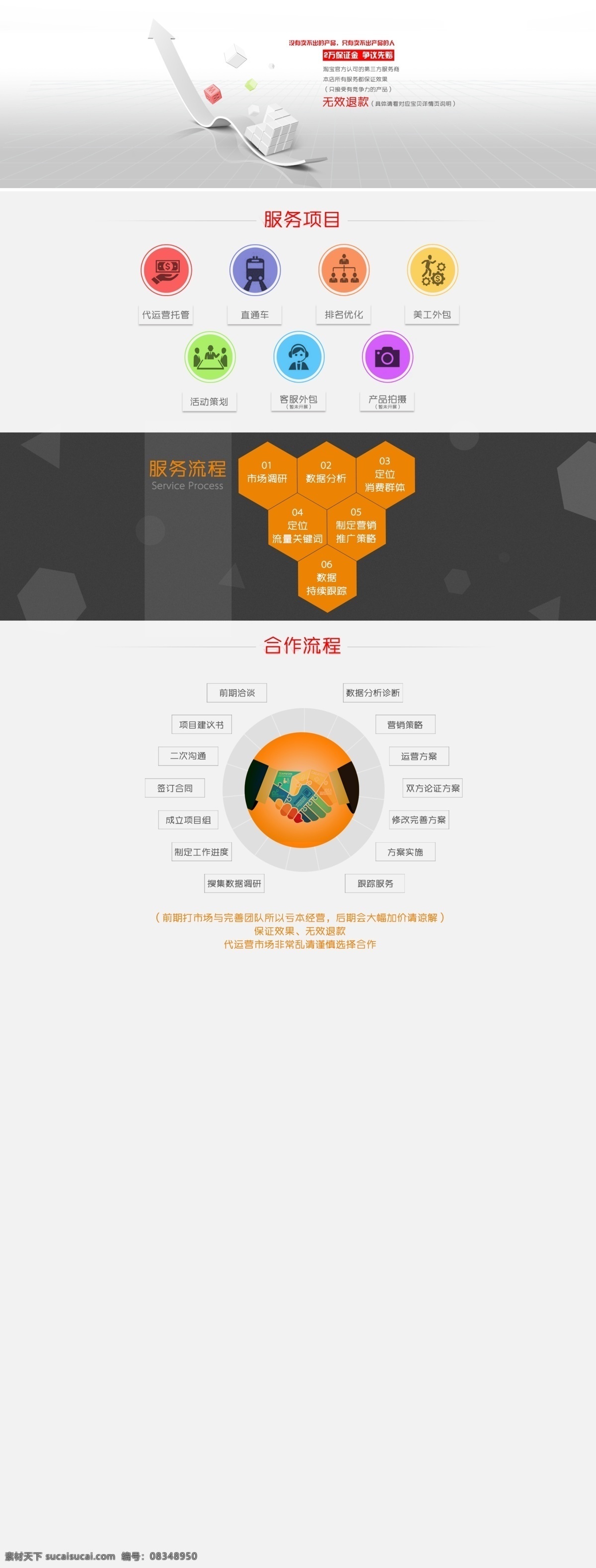 代 运营 电商 首页 淘宝素材 淘宝设计 淘宝模板下载 白色