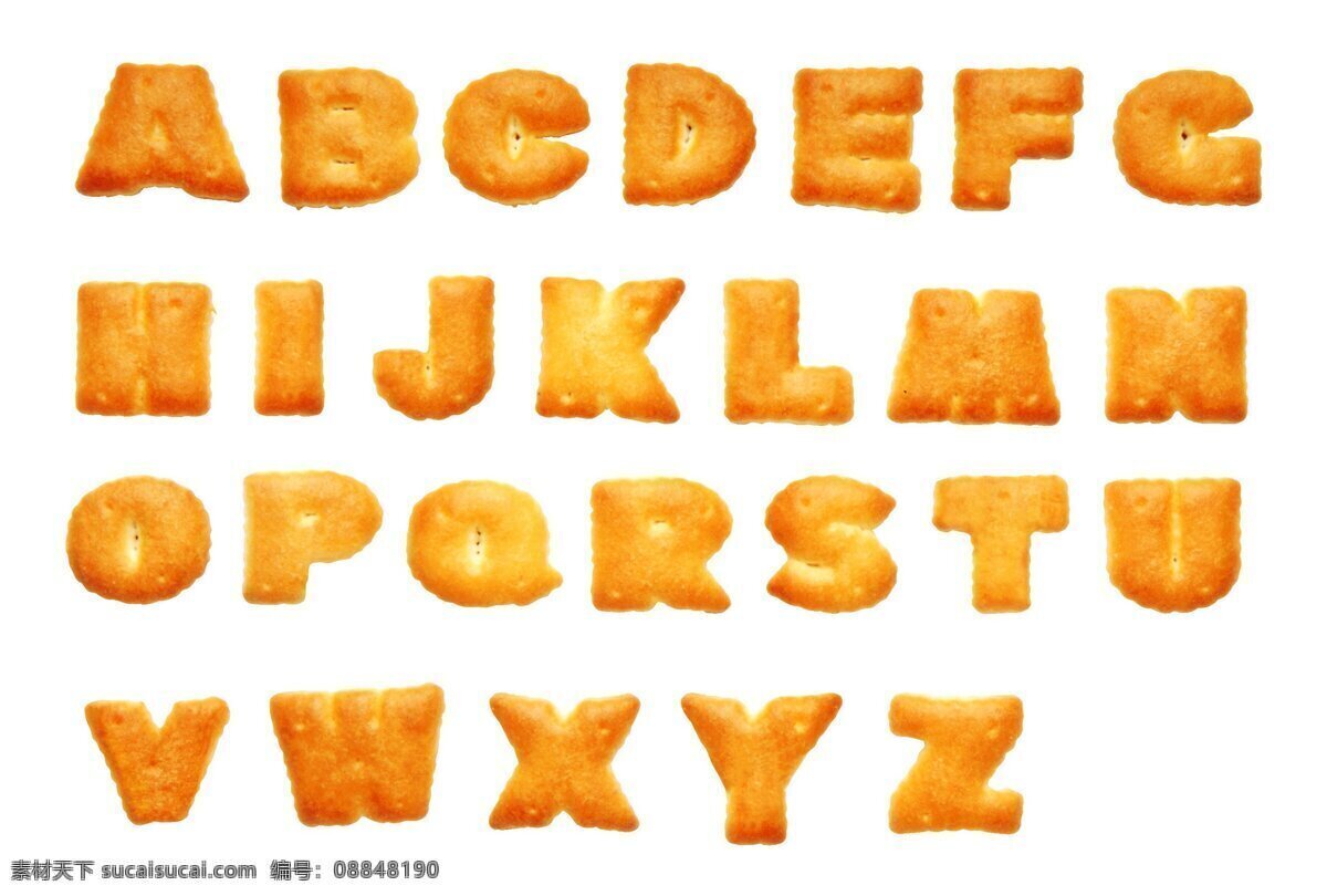 字母饼干 英文字母 可爱字母 幼儿园 饼干 食品 餐饮美食 生活百科