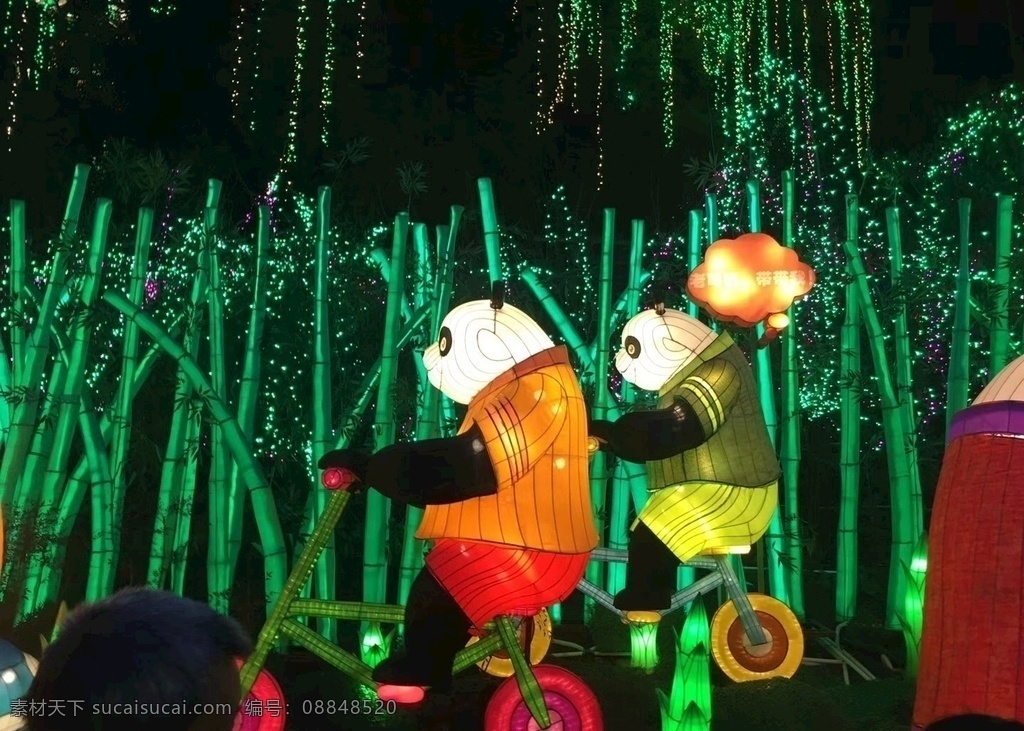 自贡灯会 灯会 绚丽灯光 自贡 彩色灯光 夜市 熊猫 旅游摄影 国内旅游