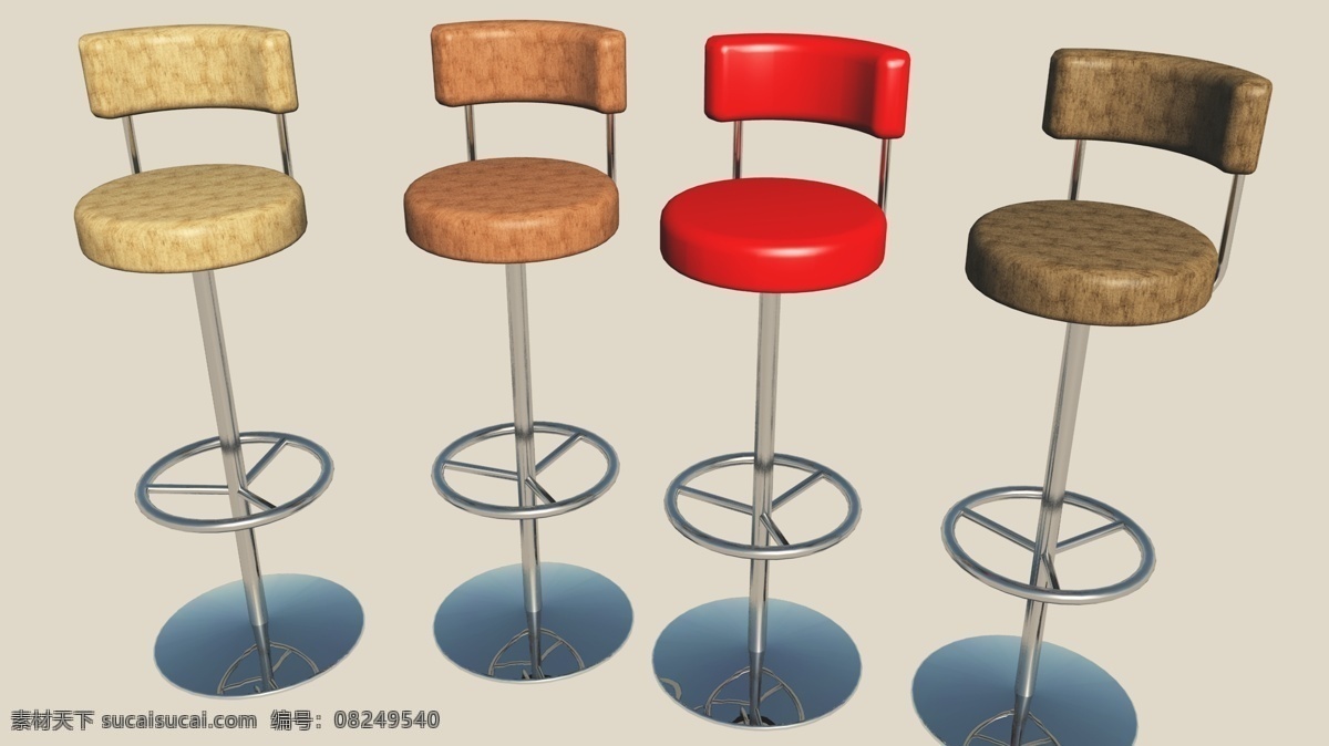 cadeiradebar 建筑 家具 stp 灰色