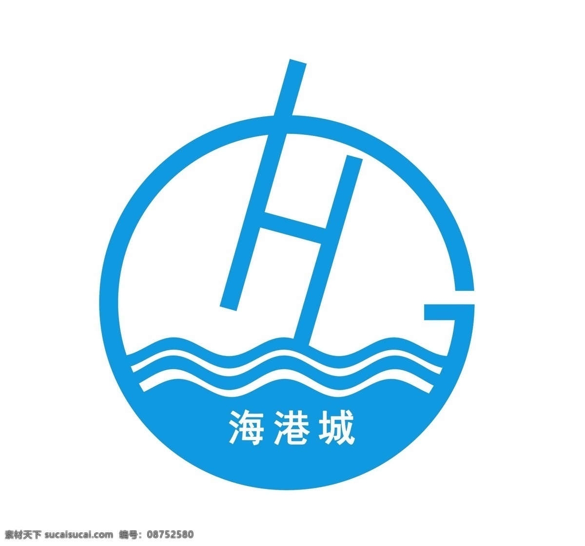 海港城 logo2 镂空 白色