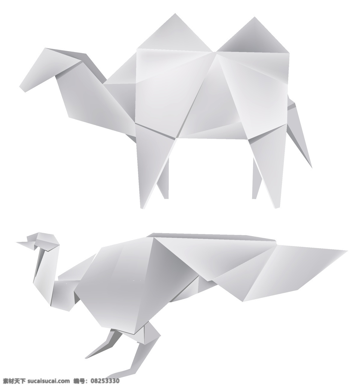 动物 轮廓 折纸 矢量 卡通恐龙 矢量素材 动物轮廓折纸 折纸卡通动物 矢量图