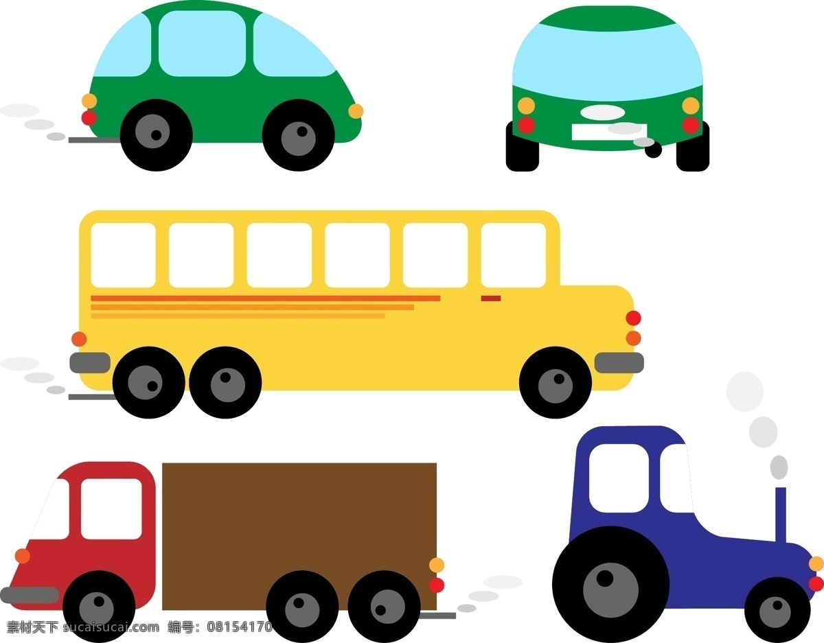 儿童 玩具车 矢量图 其他矢量图
