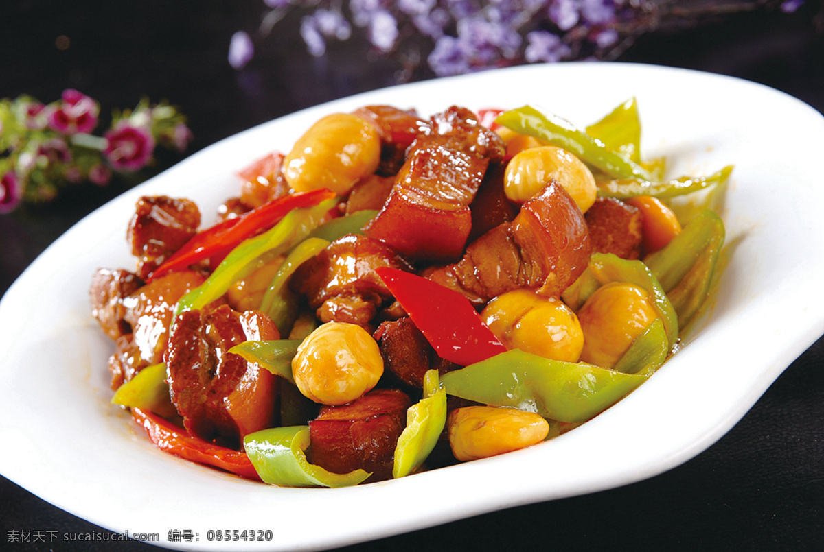 板栗红烧肉 美食 传统美食 餐饮美食 高清菜谱用图