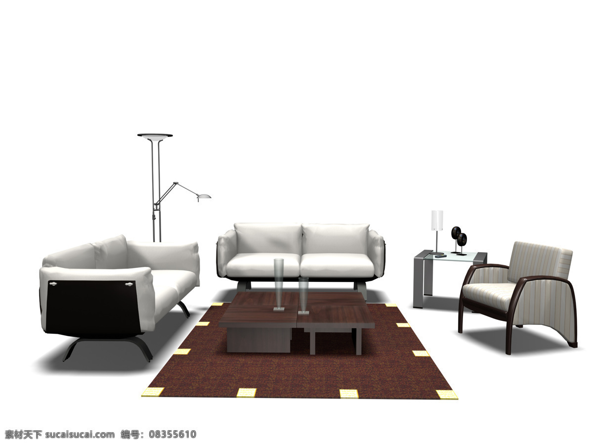 沙发 组合 3d 模型 家具 效果图 沙发图片 沙发组合模型 沙发3d模型 3d模型素材 家具模型