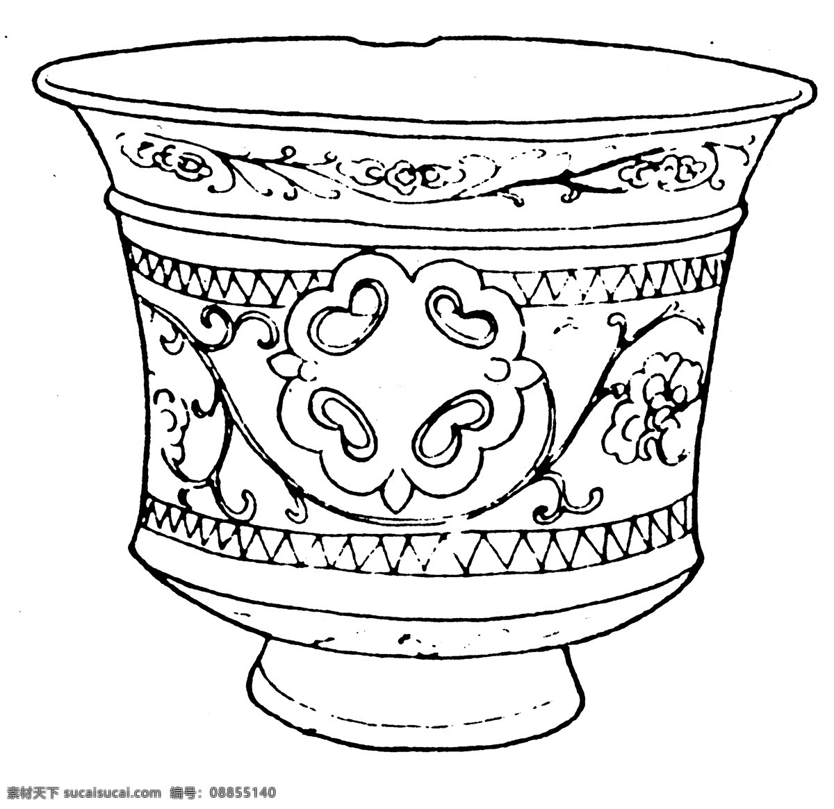 古代器物图案 隋唐五代图案 中国 传统 图案 设计素材 器物图案 装饰图案 书画美术 白色