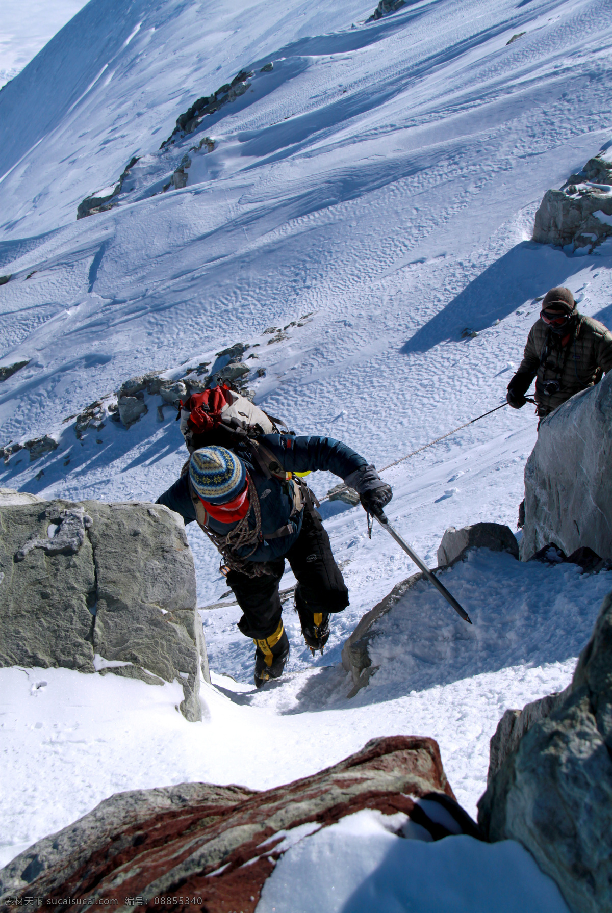 攀登雪山 雪山 高山 壮丽 极限运动 寒冷 各色人物 文化艺术 体育运动