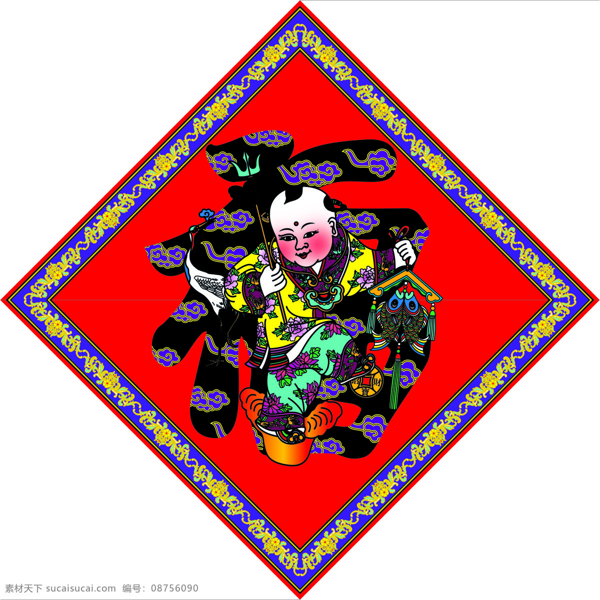 2011 春节 福 兔 贺春 门 贴 矢量 春节门贴 门贴模板 招财童子 2011春节 书法福字 节日素材 其他节日