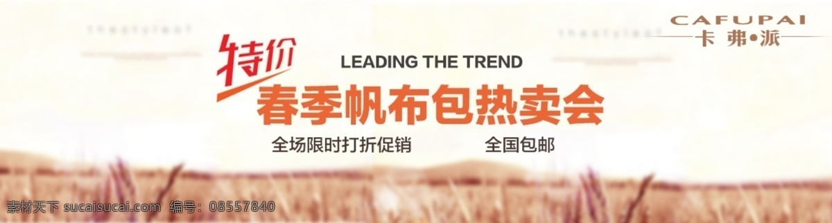 淘宝 banner 箱包 帆布包 男包 白色