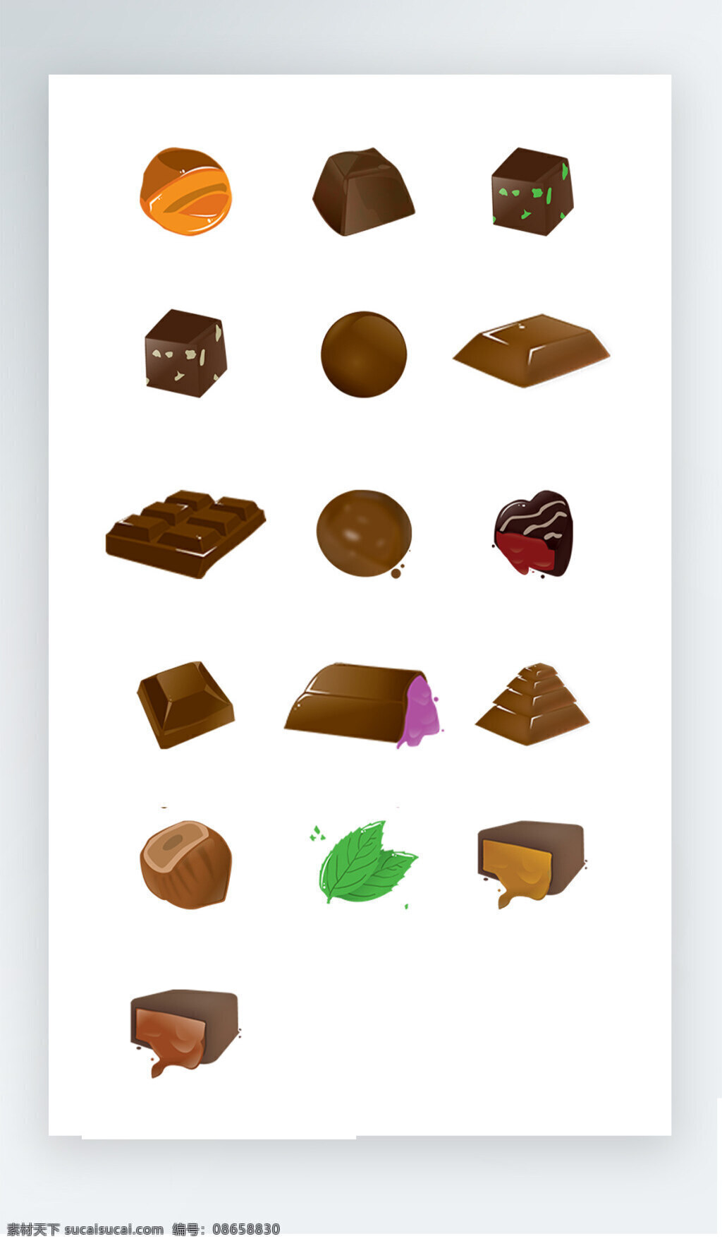 巧克力 图标 彩色 写实 icon 巧克力图标 彩色写实图标