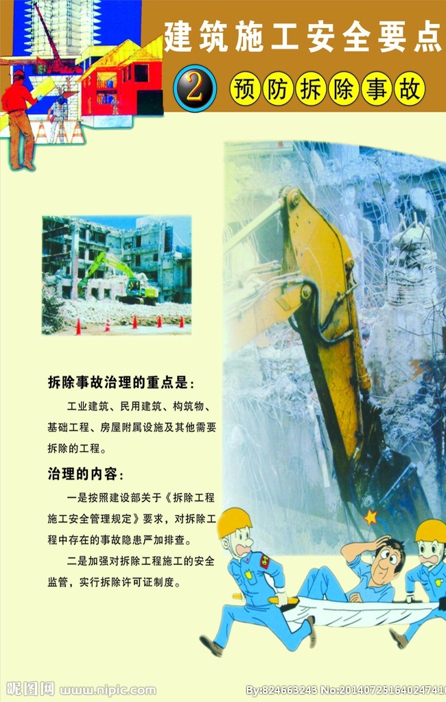 建筑施工 安全 要点 安全要点 预防拆除 事故 工地 展板模板