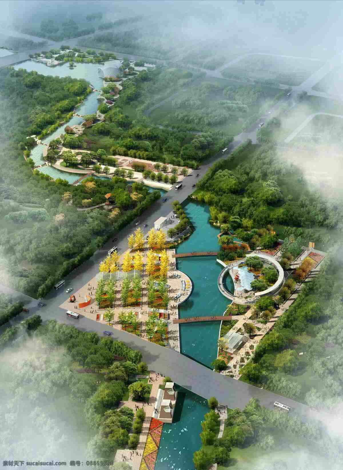 胶州市 护城河 支流 景观设计 花园设计 环境设计 景观花园 项目建设及 文化艺术