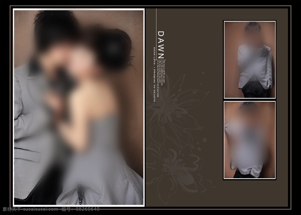 分层 边框 花纹 时尚 英文字 源文件 婚纱 相册 模版 模板下载 psd源文件 儿童 写真 模板